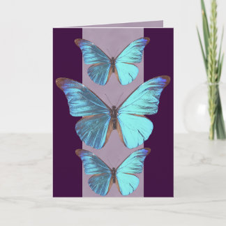 Hübscher Iridescent Blue Butterfly Karte