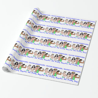 Hübscher Jungen-Wrestling Geschenkpapier