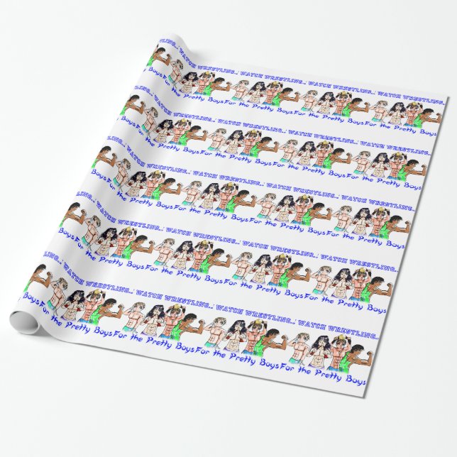 Hübscher Jungen-Wrestling Geschenkpapier (Ungerollt)