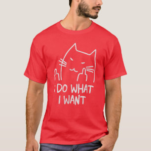 Hübscher Katzenliebhaber Ich tue, was ich mit mein T-Shirt