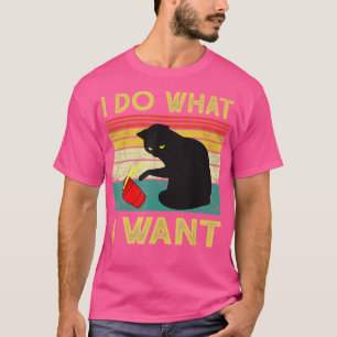 Hübscher Katzenliebhaber Meowy Cat Ich tue, was ic T-Shirt