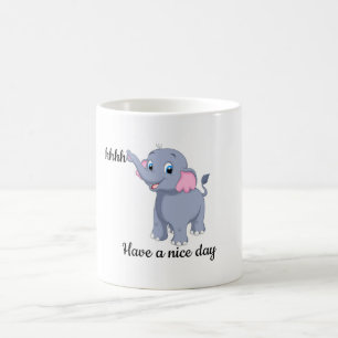 Hübscher Keramikbecher mit Cartoon-Elefanten Kaffeetasse