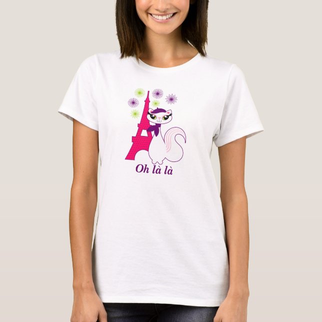 Hübscher Kitty Paris T-Shirt (Vorderseite)