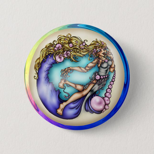Hübscher kleiner Perlenknopf Button (Vorderseite)