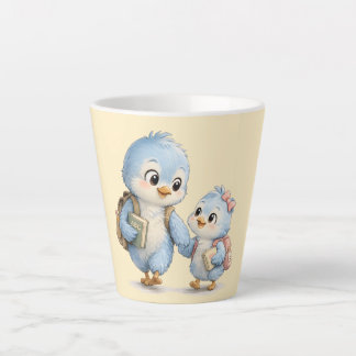 Hübscher kleiner Vogel Bruder Schwester Latte Tass Milchtasse