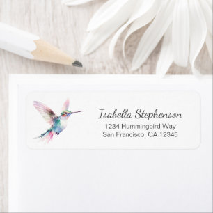 Hübscher Kolibri Minimalistische Rücksendeadresse