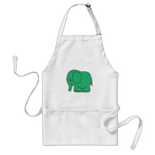 Hübscher Kreuzstich-grüner Elefant Schürze