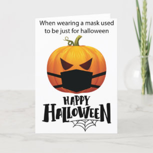 Hübscher Kürbis 2020 glückliches Halloween Feiertagskarte
