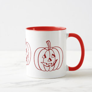 Hübscher Kürbis mit ausgeschnittenem Gesicht Tasse