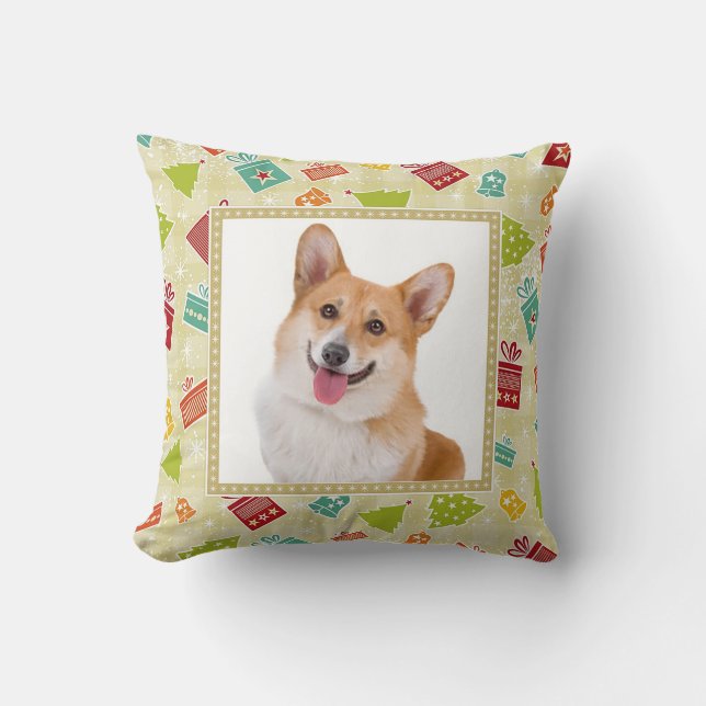 Hübscher lächelnder Corgi Kissen (Vorderseite)