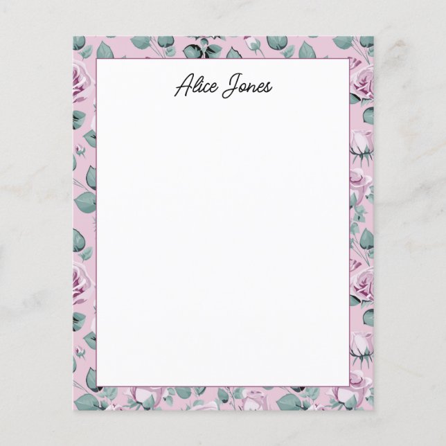 Hübscher Lavendel-Papier für Blumenschrift (Vorderseite)