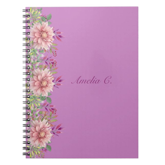Hübscher Lavendel und rosa Pastellfarben Notizblock (Vorderseite)