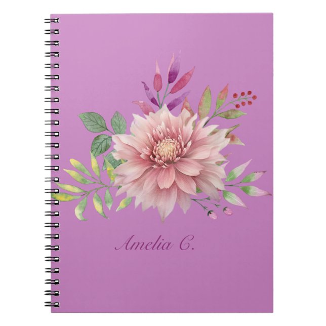 Hübscher Lavendel und rosa Pastellfarben Notizblock (Vorderseite)