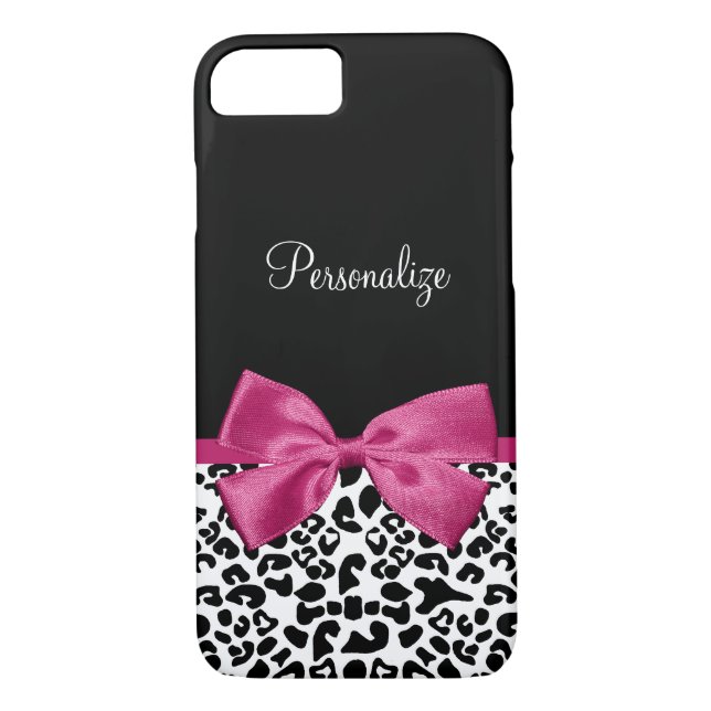 Hübscher Leopardendruckname und klassischer, tiefr Case-Mate iPhone Hülle (Rückseite)
