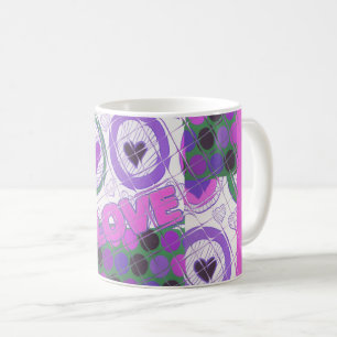 Hübscher Liebesherz Motiv Kunst Druck Kaffeetasse