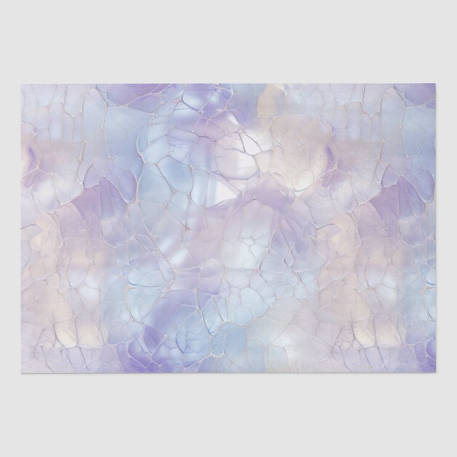 Hübscher Lila Blaustaub Pearl White Seidenpapier (Vorderseite)