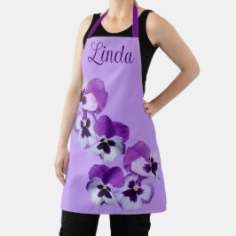 Hübscher lila Blumenbezug Linda niedlich Schürze