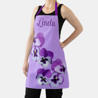 Hübscher lila Blumenbezug Linda niedlich Schürze