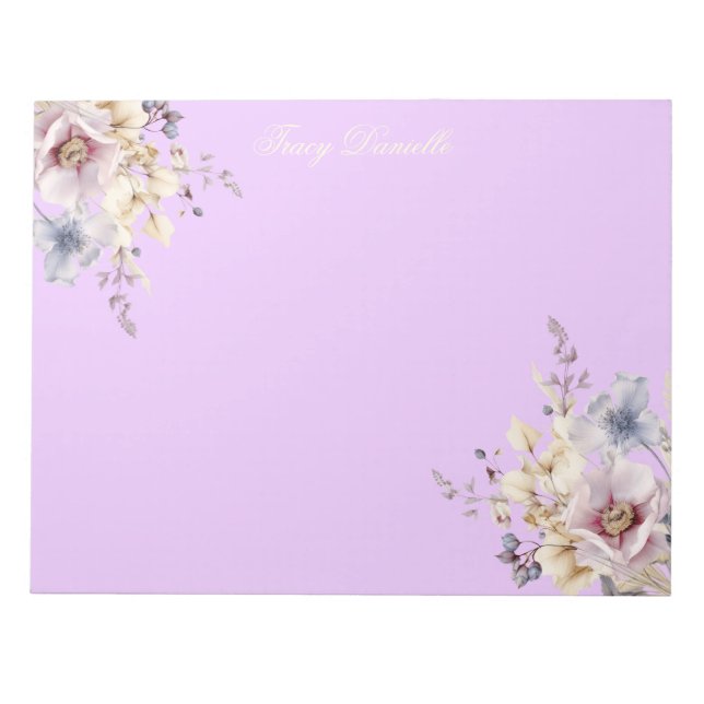 Hübscher lila Frühlingsblumenstrauß  Notizblock (Vorderseite)