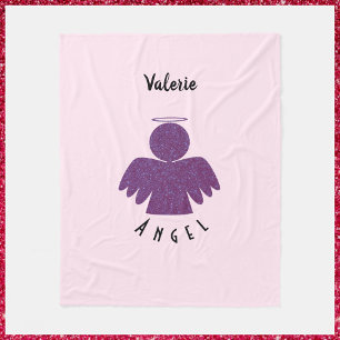 Hübscher Lila Glitzer Angel Fleecedecke