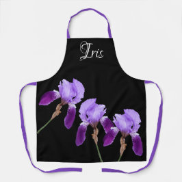 Hübscher lila Irisblütenname Schürze