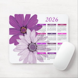 hübscher Lila Kalender 2026 Mousepad