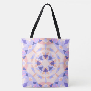 Hübscher Lila Pastellrosa Stern Eclectic Strand Tasche