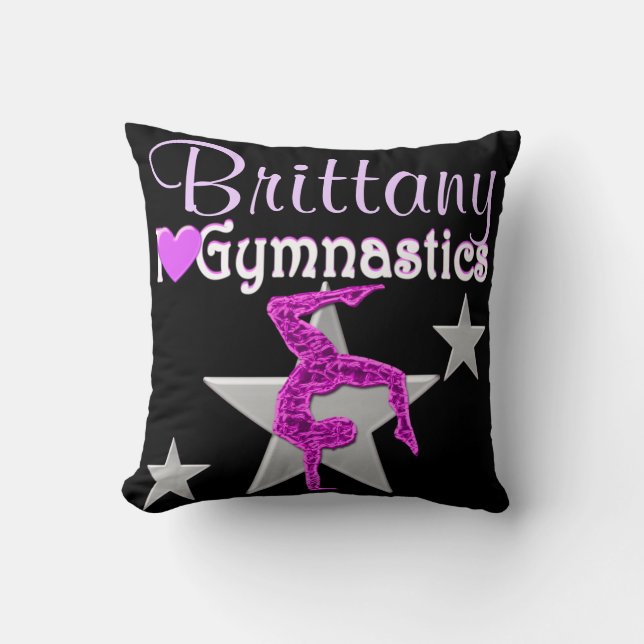 HÜBSCHER LILA PERSONALISIERTER GYMNASTIKPILLOW KISSEN (Vorderseite)