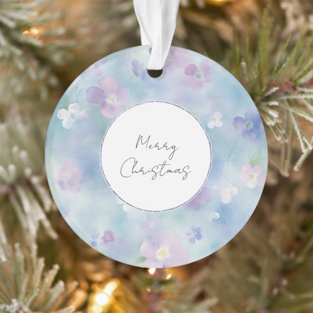 Hübscher Lila White Lavendel Ornament (Baum)