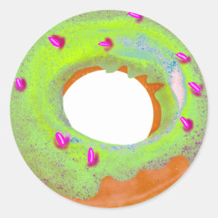 Hübscher Limoner Donut-Wall-Aufkleber Runder Aufkleber