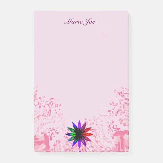 Hübscher Lotus-Blume Post-it Klebezettel (Vorderseite)