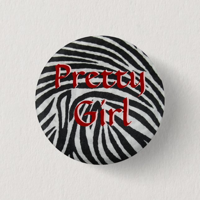 Hübscher Mädchen-Knopf Button (Vorderseite)