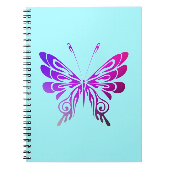 Hübscher, mehrfarbiger Schmetterling Notizblock (Vorderseite)