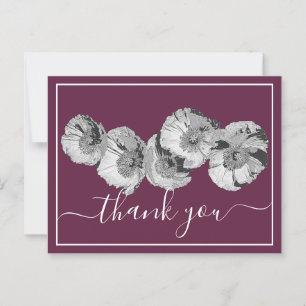Hübscher Mohnwein-Hintergrund Dankeschön Postkarte