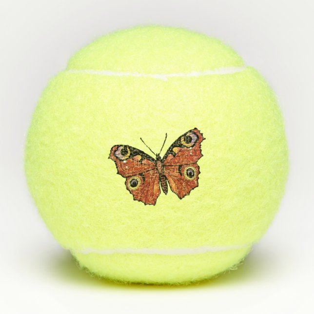 Hübscher Monarch Butterfly Golden Brown Wings Tennisbälle (Vorderseite)