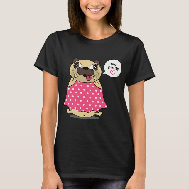 Hübscher Mops T-Shirt (Vorderseite)