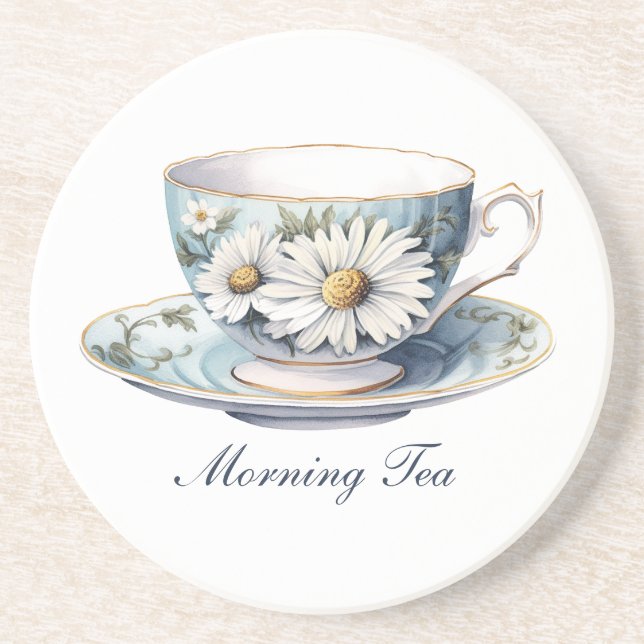 Hübscher "Morning Tee" Getränkeuntersetzer (Vorne)