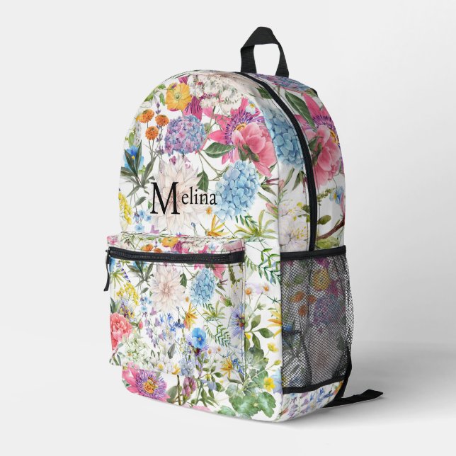 Hübscher Name Bedruckter Rucksack (Rückseitige Ecke Rechts)