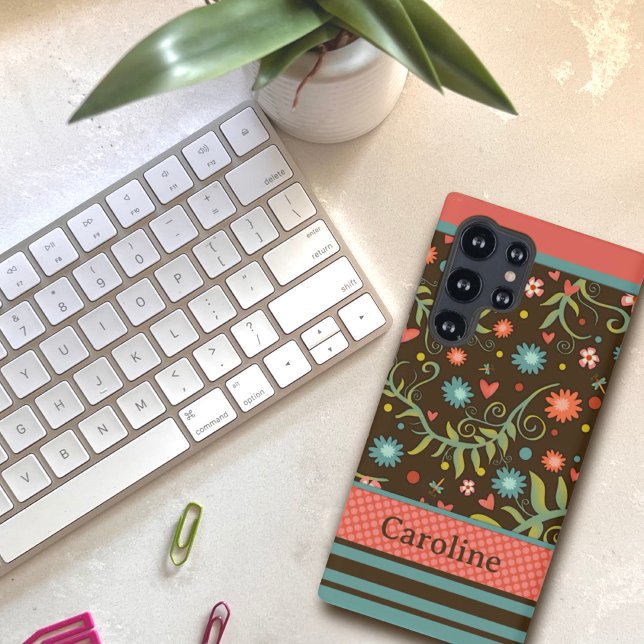 Hübscher Name des modernen BlumenstreifensInspirit Samsung Galaxy Hülle (Von Creator hochgeladen)