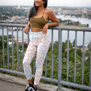 Hübscher Niedlicher Girl Pastel Butterfly Pattern  Leggings