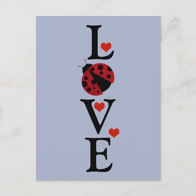 hübscher niedlicher Ladybug Postkarte (Vorderseite)
