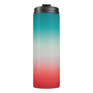 Hübscher Ombre Festivals Rot und Aquamarin Blau Gr Thermosbecher
