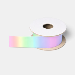 Hübscher Ombre Pastel Rainbow Gradient Strip Satinband