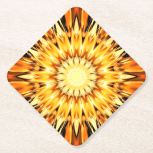 Hübscher Orange-Sternexplosion-Designpapier-Unters Untersetzer