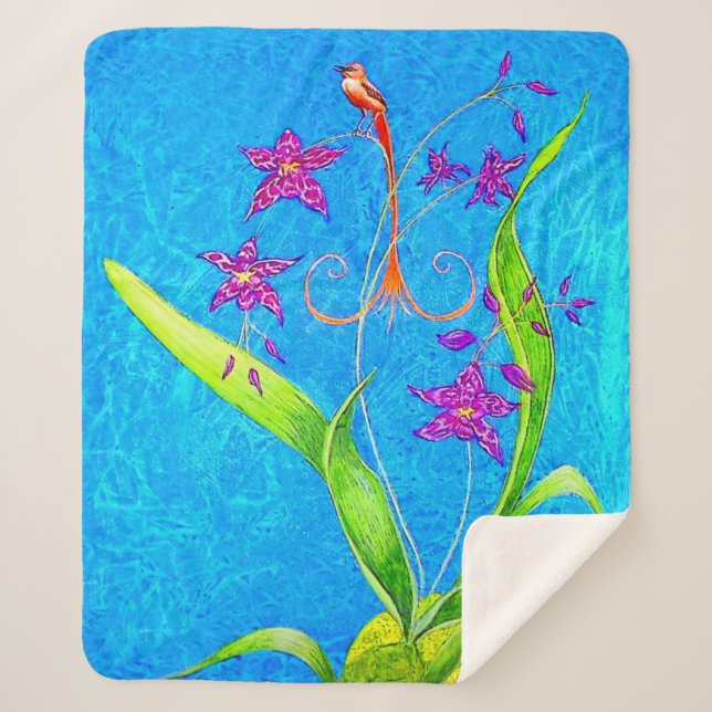 Hübscher Orchid Bird Sherpadecke (Vorderseite)