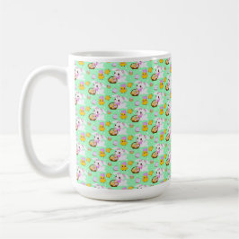 HÜBSCHER OSTERKORB HASE KANINCHEN UND KÜKEN KAFFEETASSE