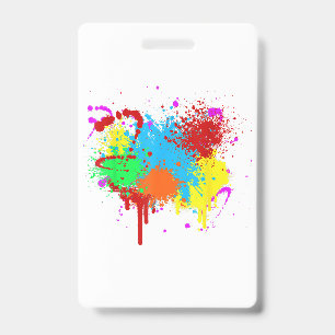 Hübscher Paint-Spritzer-Malvorgang Abstrakter Art Ausweis