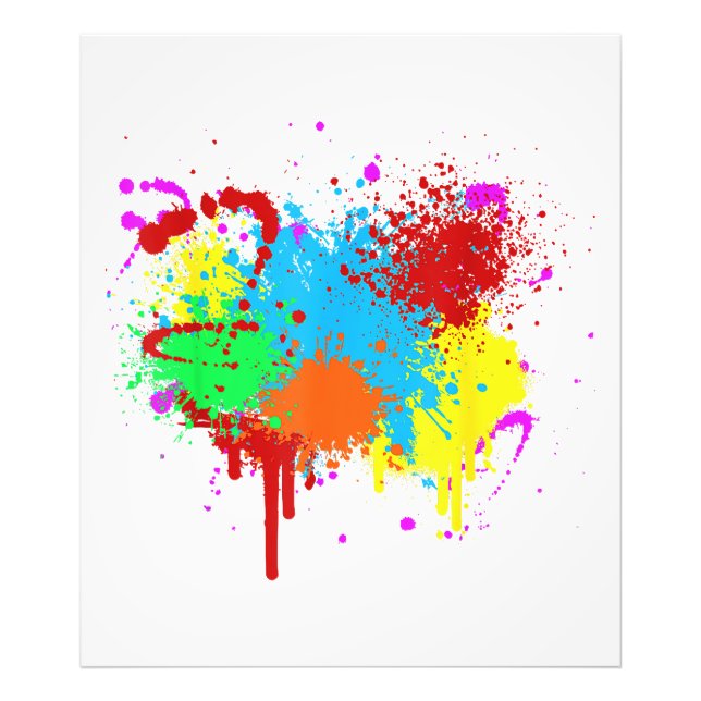 Hübscher Paint-Spritzer-Malvorgang Abstrakter Art Fotodruck (Vorne)
