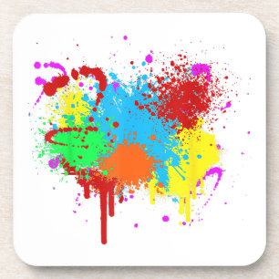 Hübscher Paint-Spritzer-Malvorgang Abstrakter Art Getränkeuntersetzer