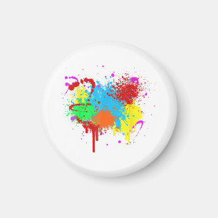 Hübscher Paint-Spritzer-Malvorgang Abstrakter Art Magnet